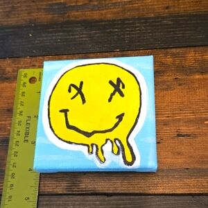 😄Smiley Face Canvas 🎨 art local young artist small